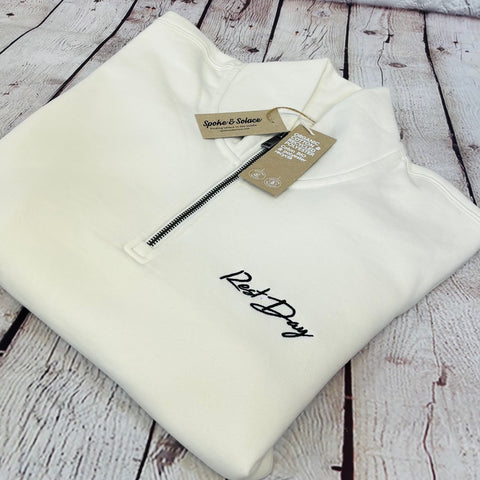 Rest Day - 1/4 Zip Sweatshirt - (unisex)
