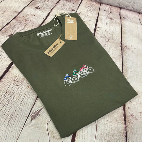 Bike Tour Long sleeve T-Shirt - Embroidered design