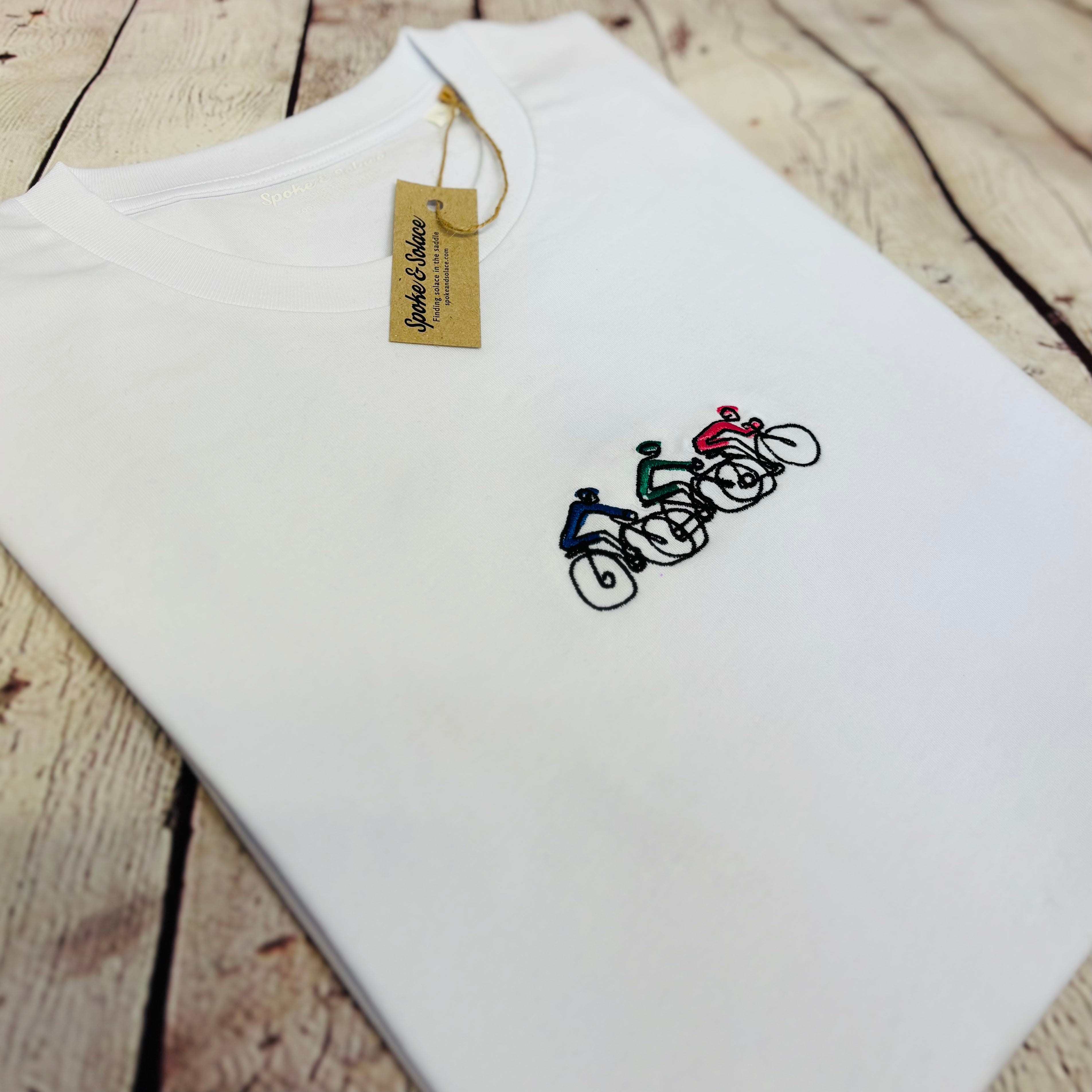 Bike Tour Embroidered T-Shirt (NEW)