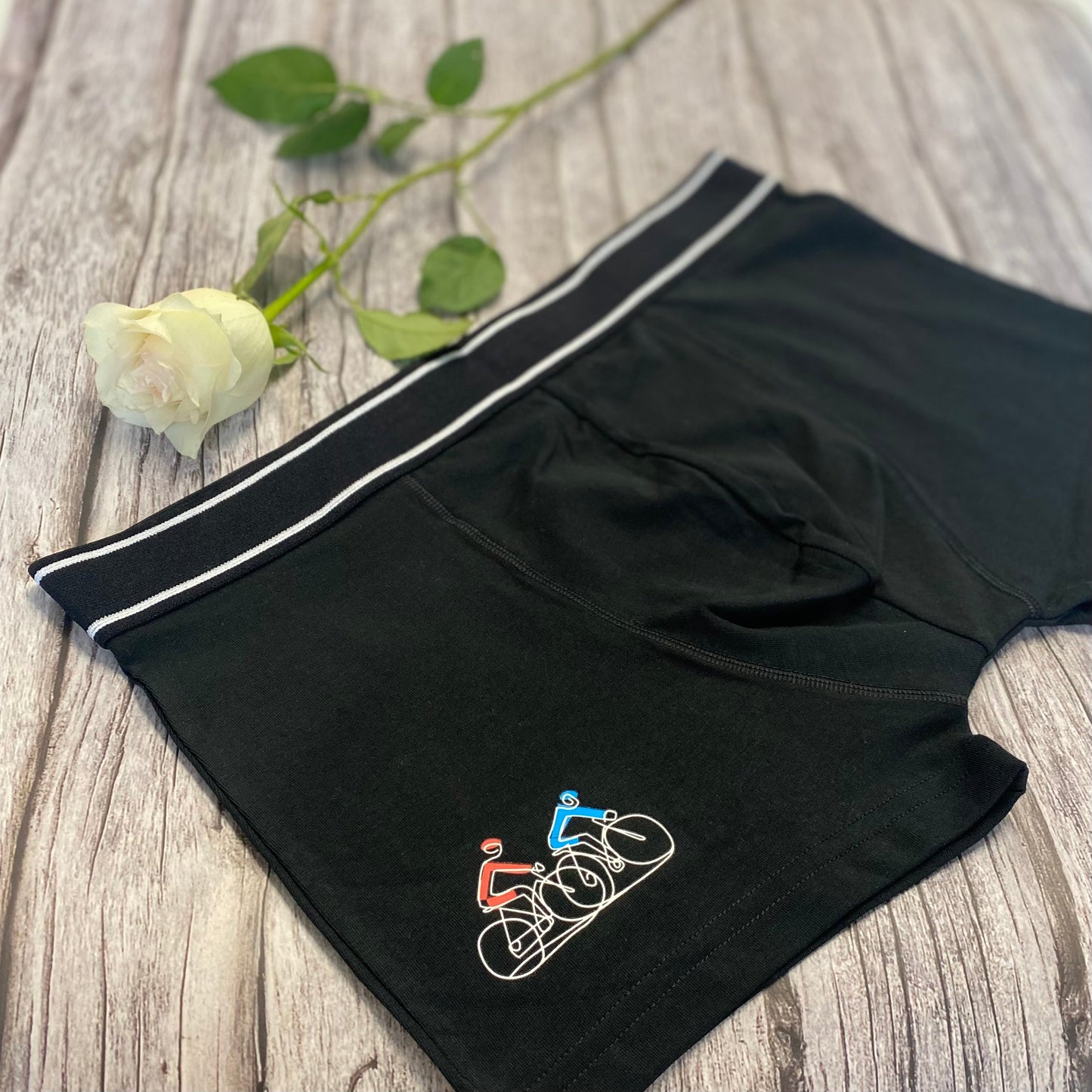 Cycling Duo - Mens Boxer Shorts. Perfect Valentines gift - Spoke & Solace