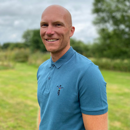 Finish Line Embroidered Polo Shirt - Spoke & Solace
