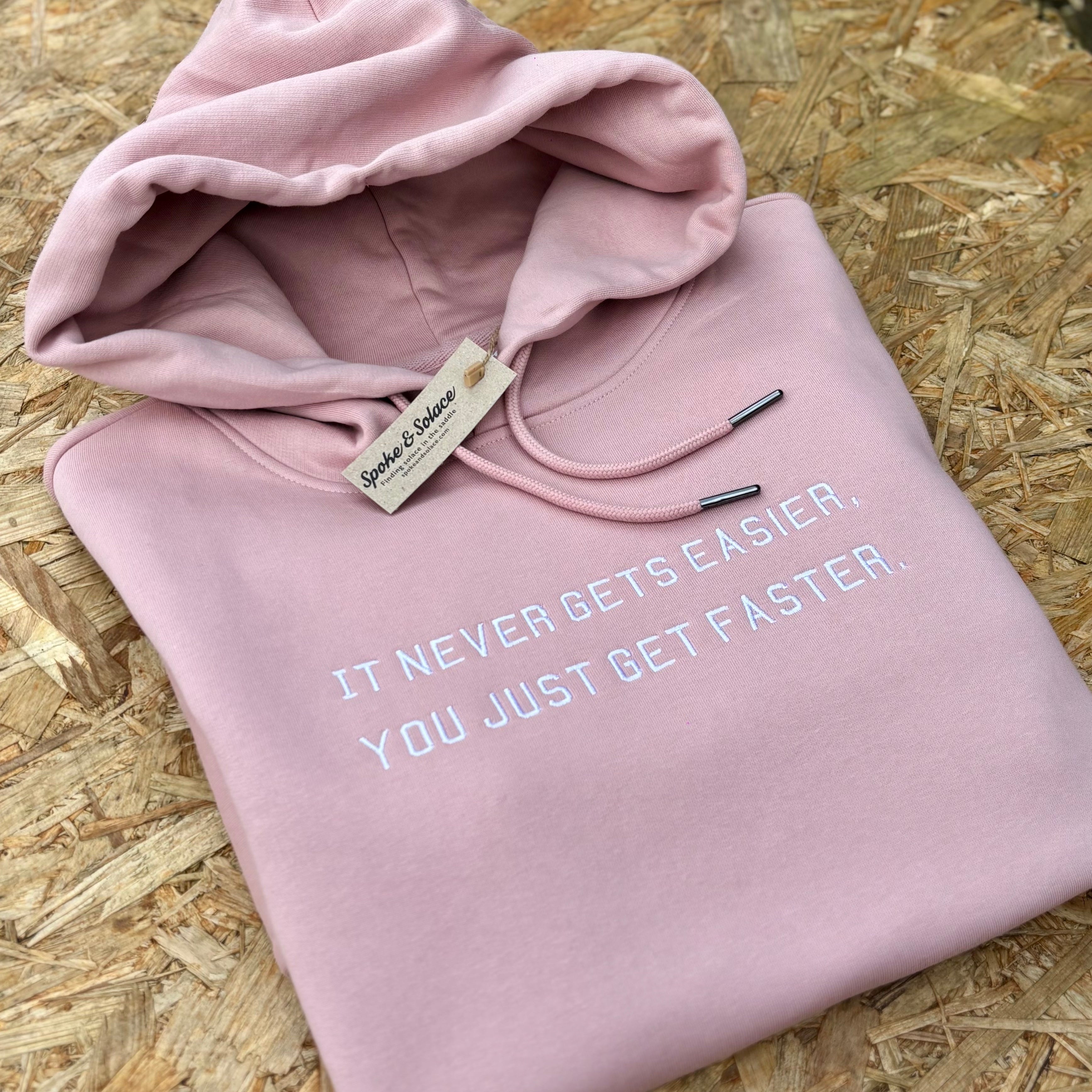 It never gets easier... Embroidered Hoodie (w)