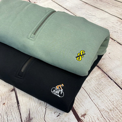 Spoke and Solace SS Jaune - 1/4 Zip Sweatshirt - (unisex)