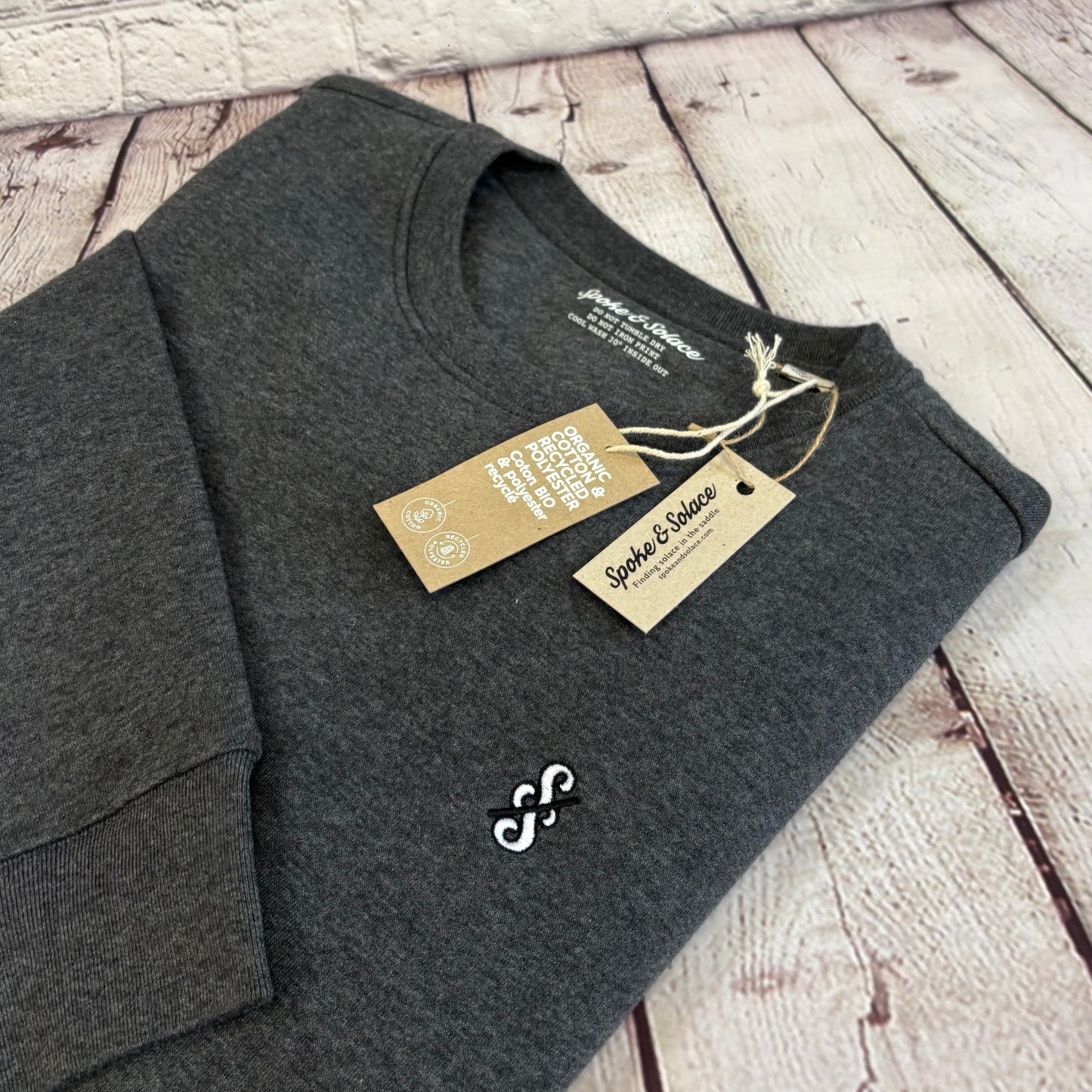 Spoke & Solace Embroidered Monochrome Sweatshirt
