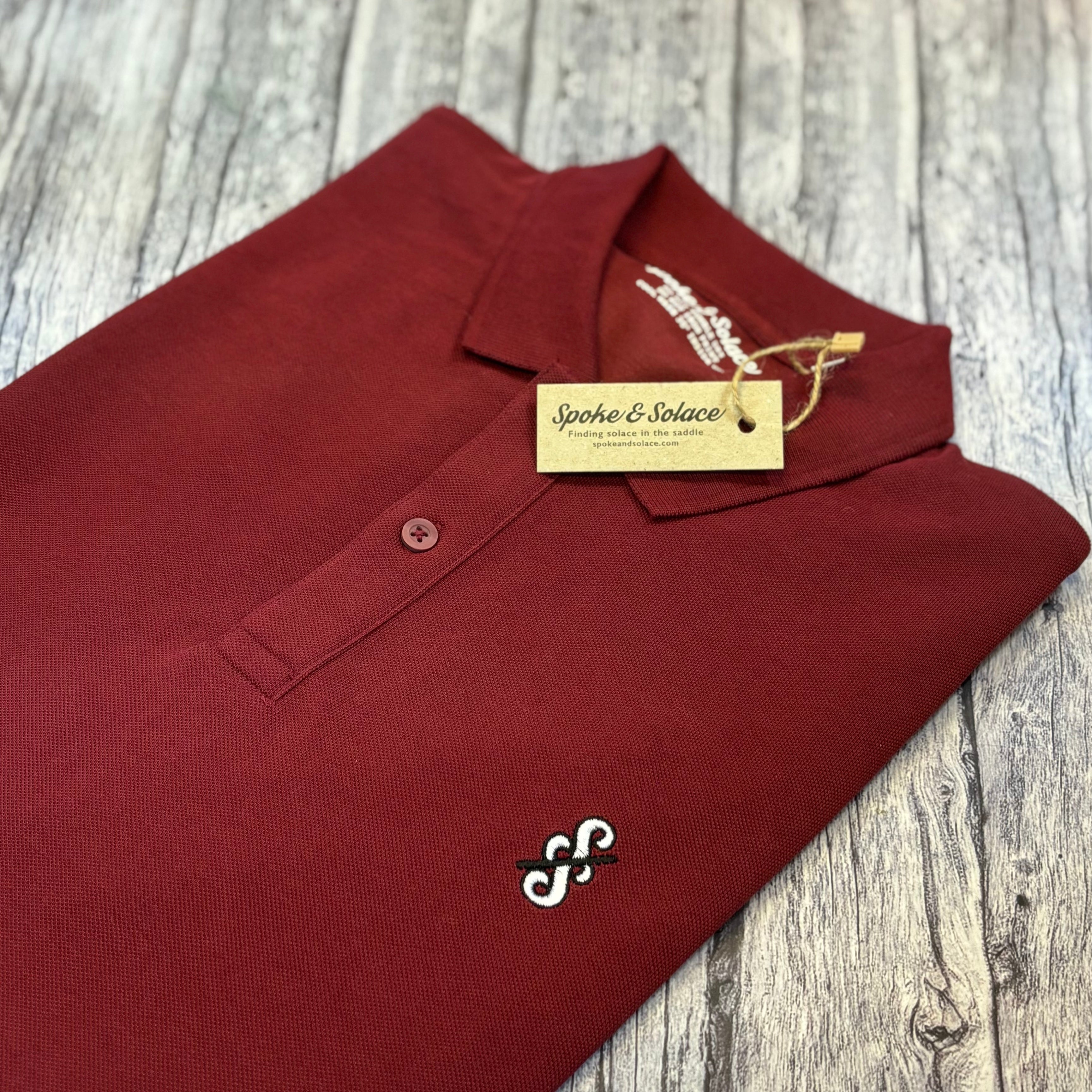 Spoke & Solace SS Embroidered Monochrome Polo Shirt