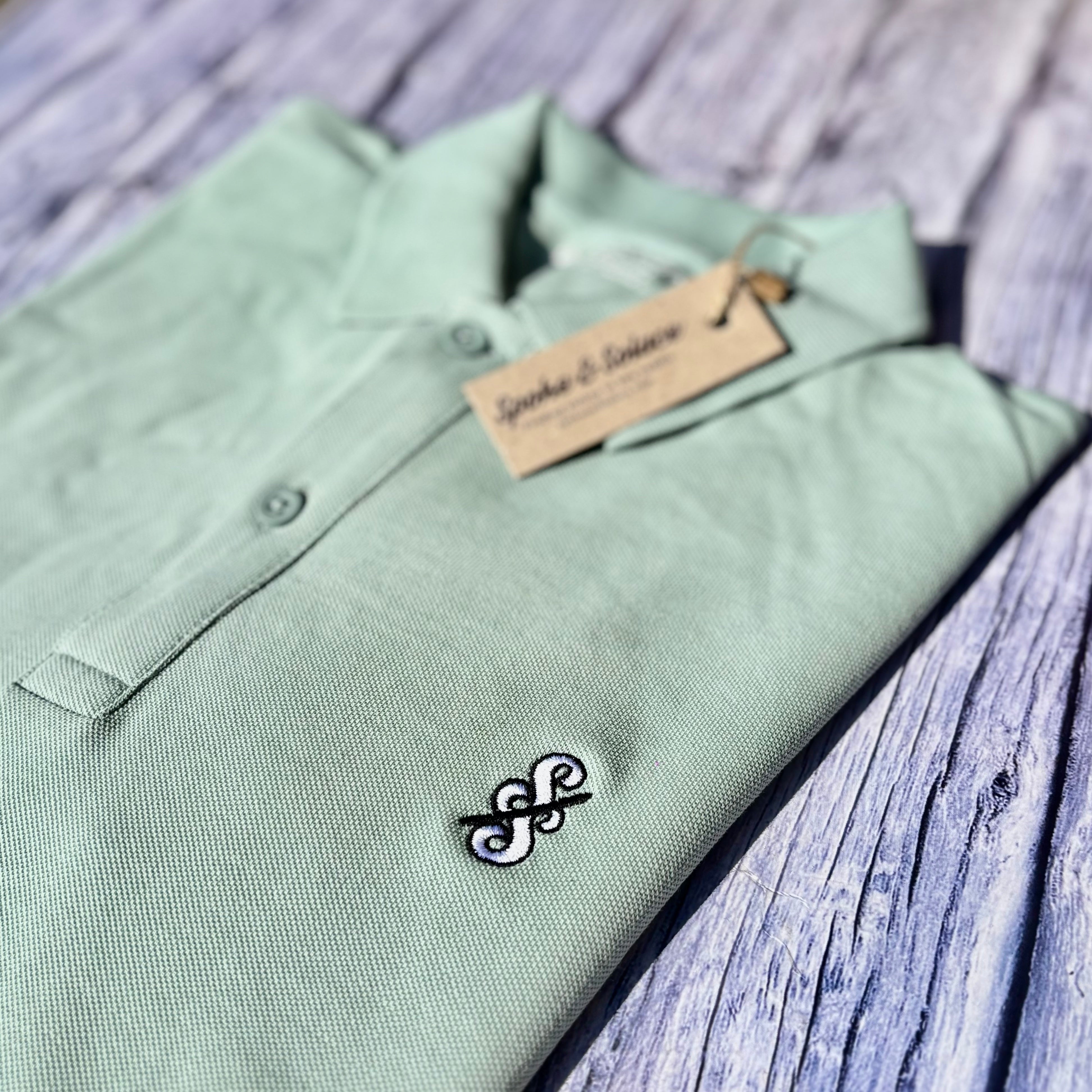 Spoke & Solace SS Embroidered Monochrome Polo Shirt