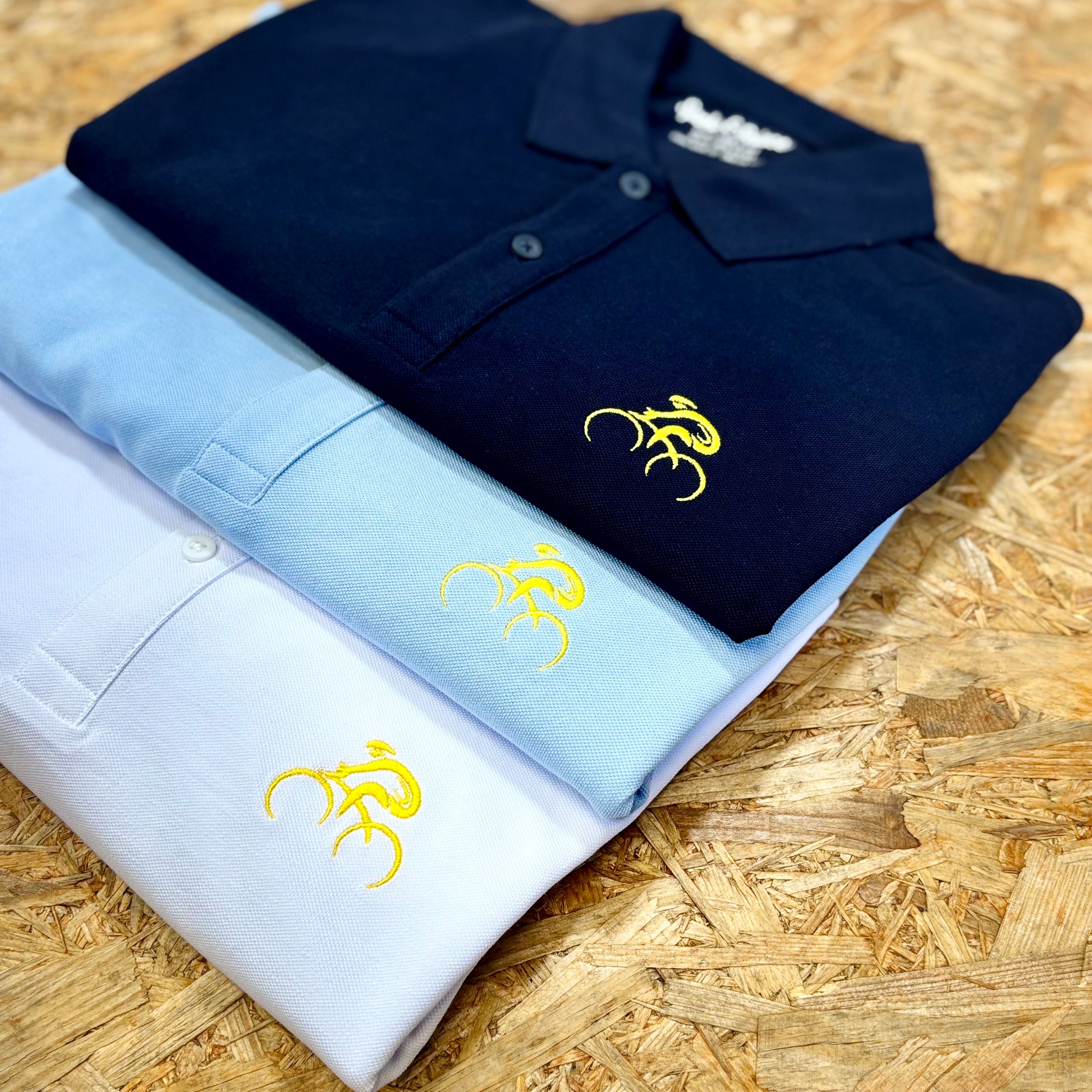 Tour de France Inspired Embroidered Cyclist Polo Shirt