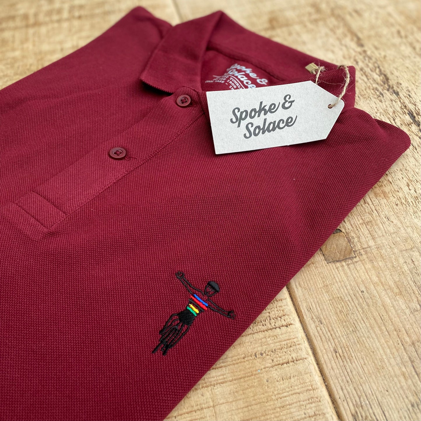 Finish Line Embroidered Polo Shirt - Spoke & Solace