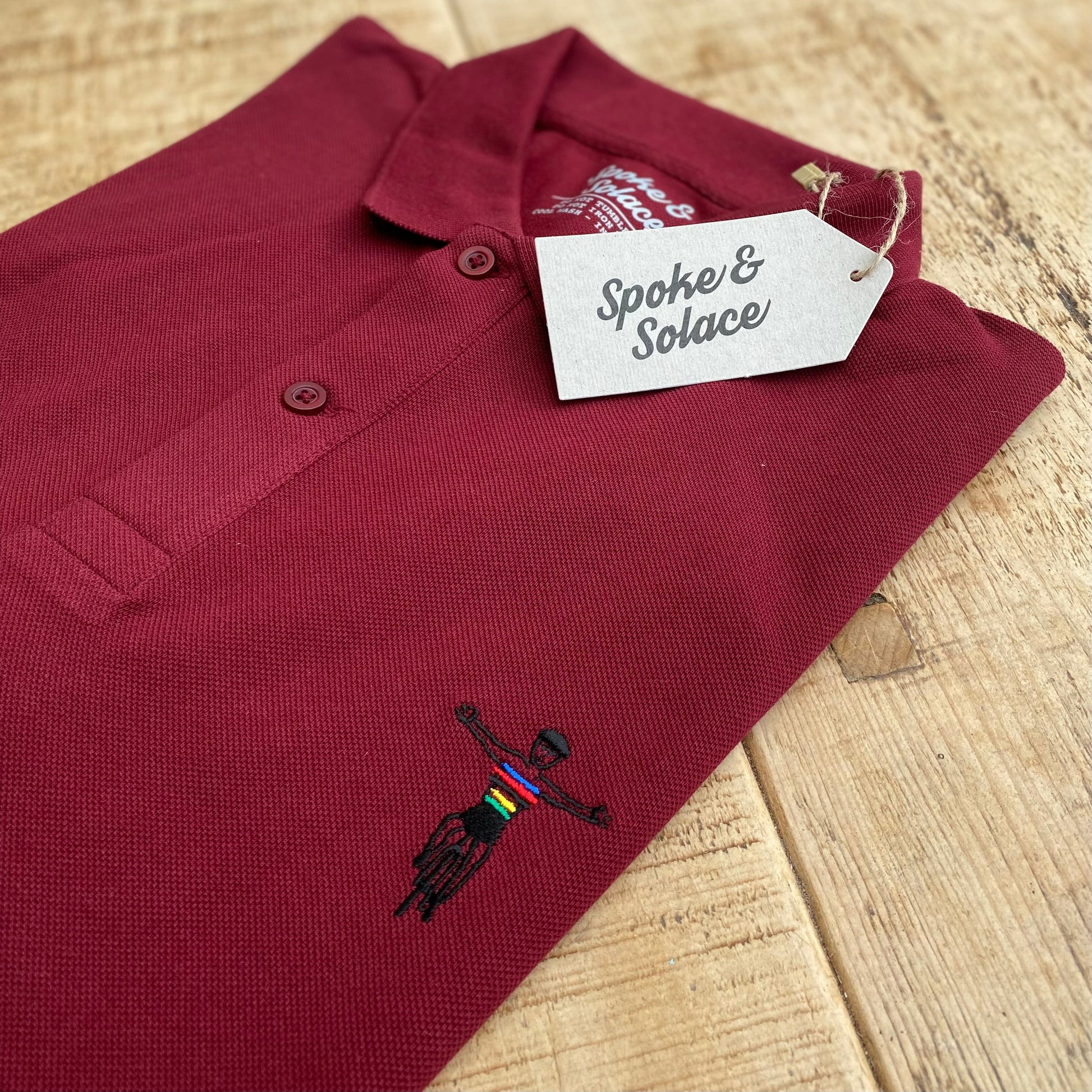 Finish Line Embroidered Polo Shirt - Spoke & Solace