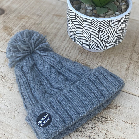 Cable Knit Melange Beanie - Spoke and Solace Circle - Spoke & Solace