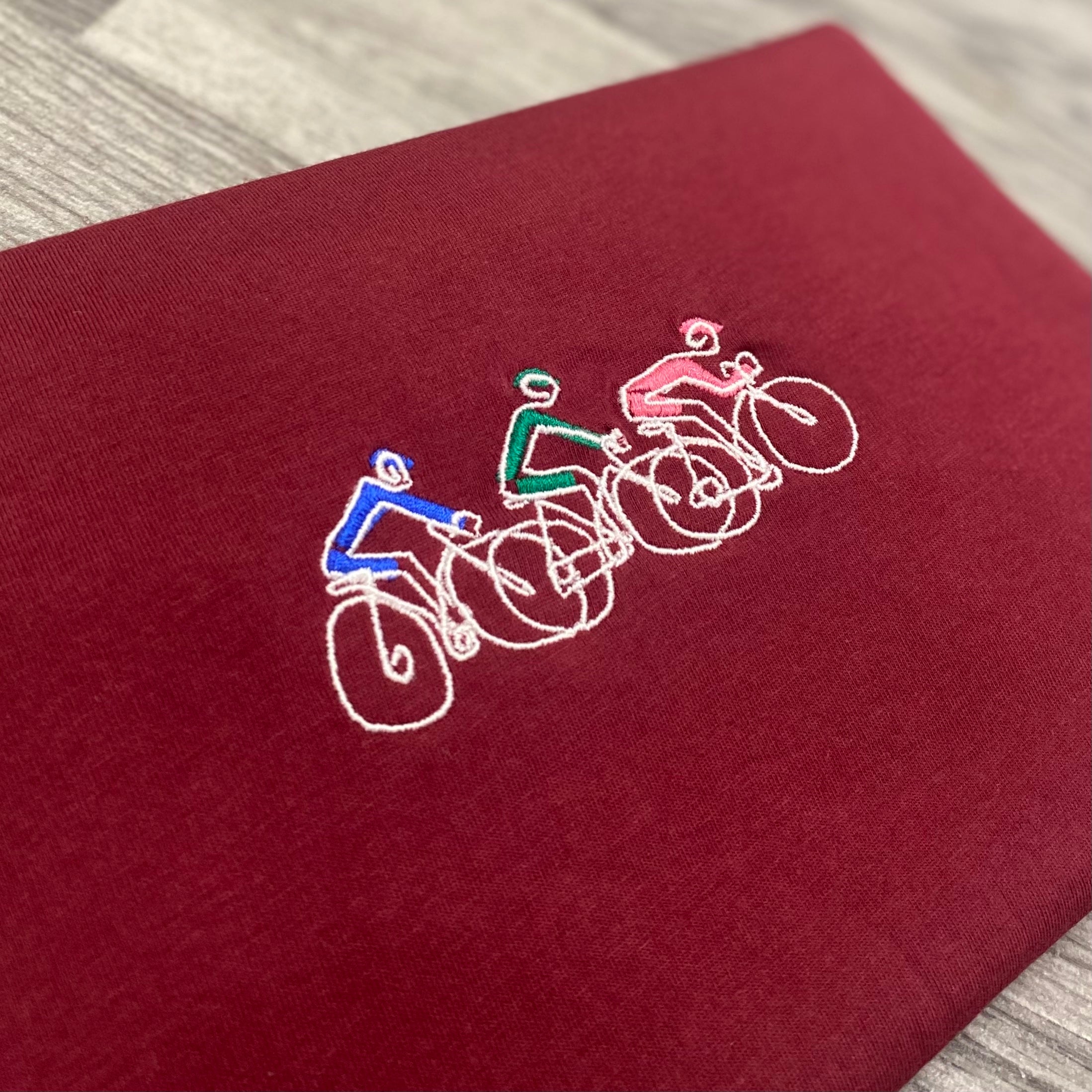 Bike Tour Embroidered T-Shirt - Spoke & Solace