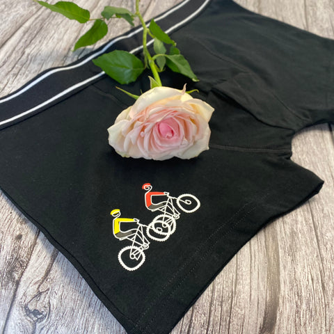 Mountain Bike Duo - Mens Boxer Shorts. Perfect Valentines gift - Spoke & Solace