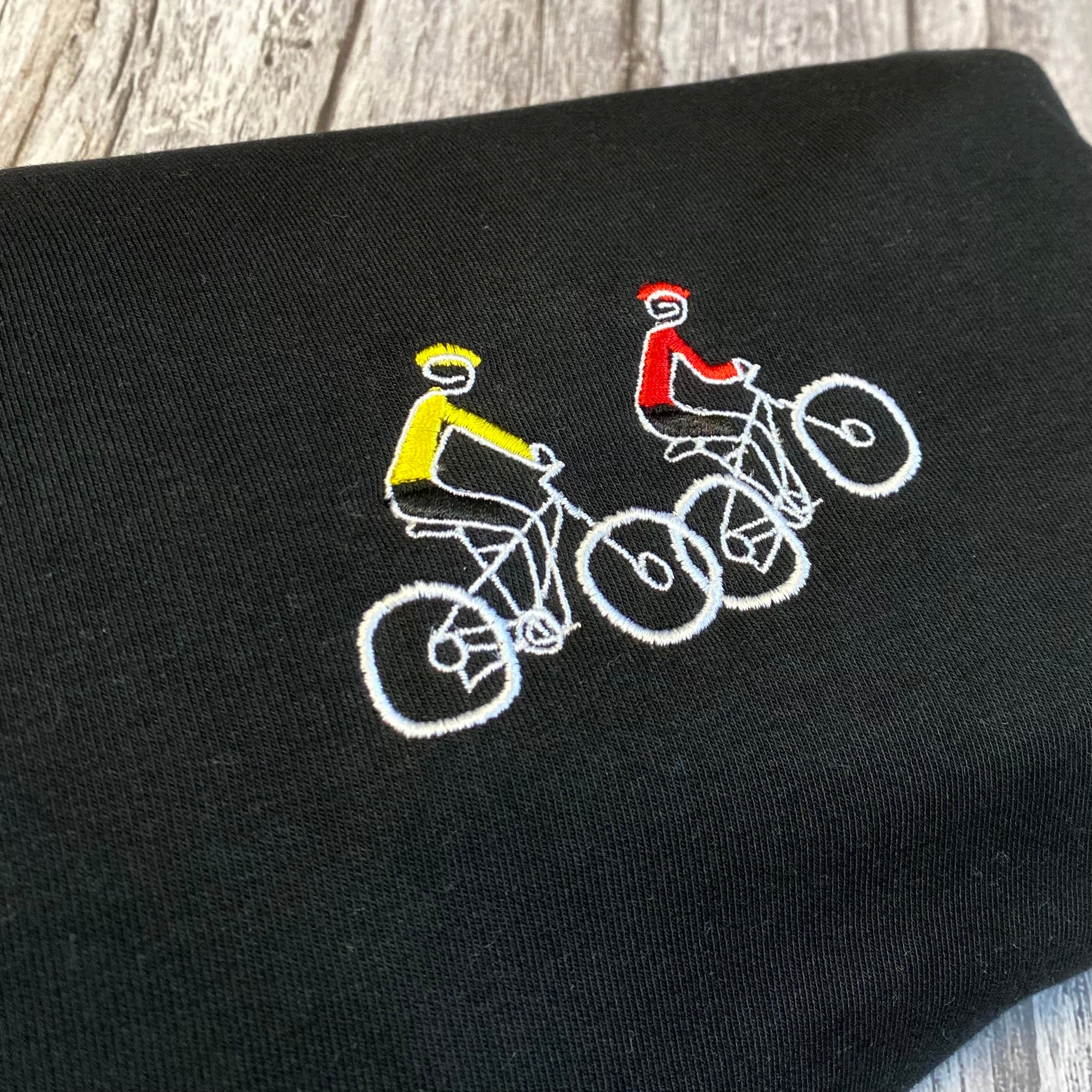 Mountain Bike Tour Embroidered T-Shirt - Spoke & Solace