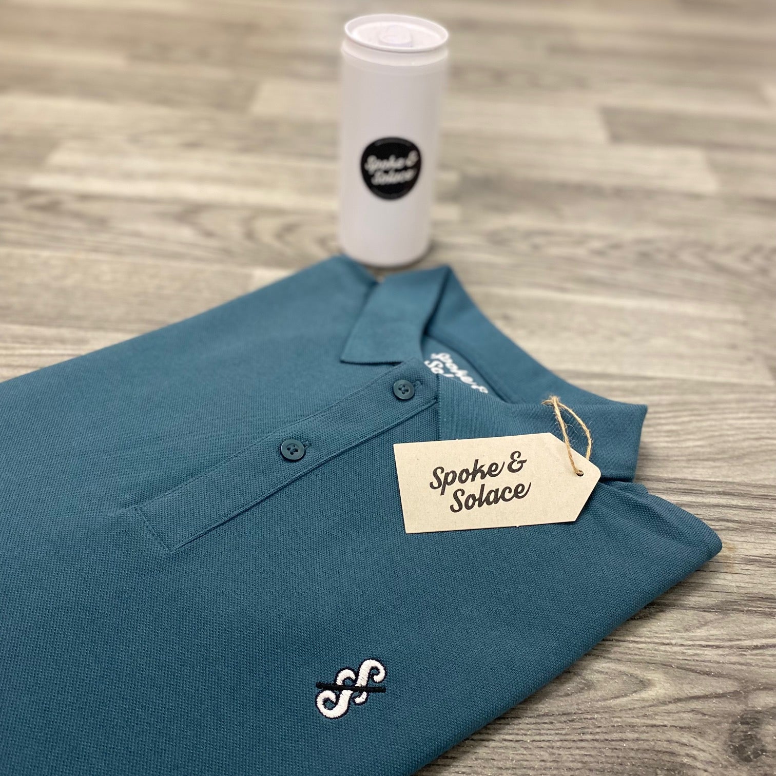Spoke & Solace SS Embroidered Monochrome Polo Shirt - Spoke & Solace