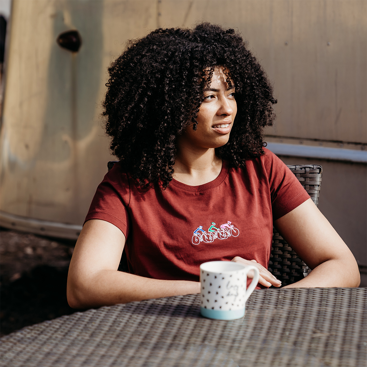 Women's Bike Tour Embroidered Tee - Spoke & Solace