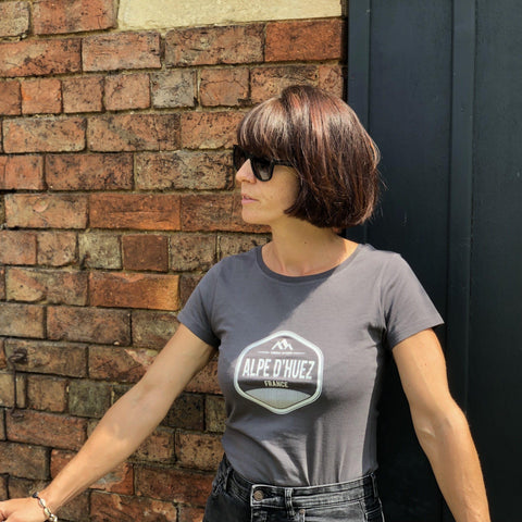 Women's Alpe D' Huez Shield T-Shirt - Spoke & Solace