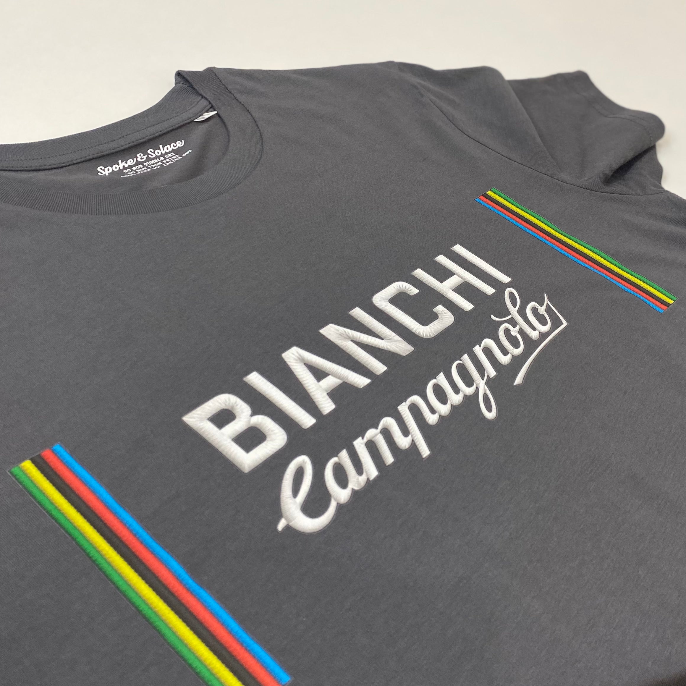 '73 Bianchi Campagnolo T-Shirt (printed design) - Spoke & Solace