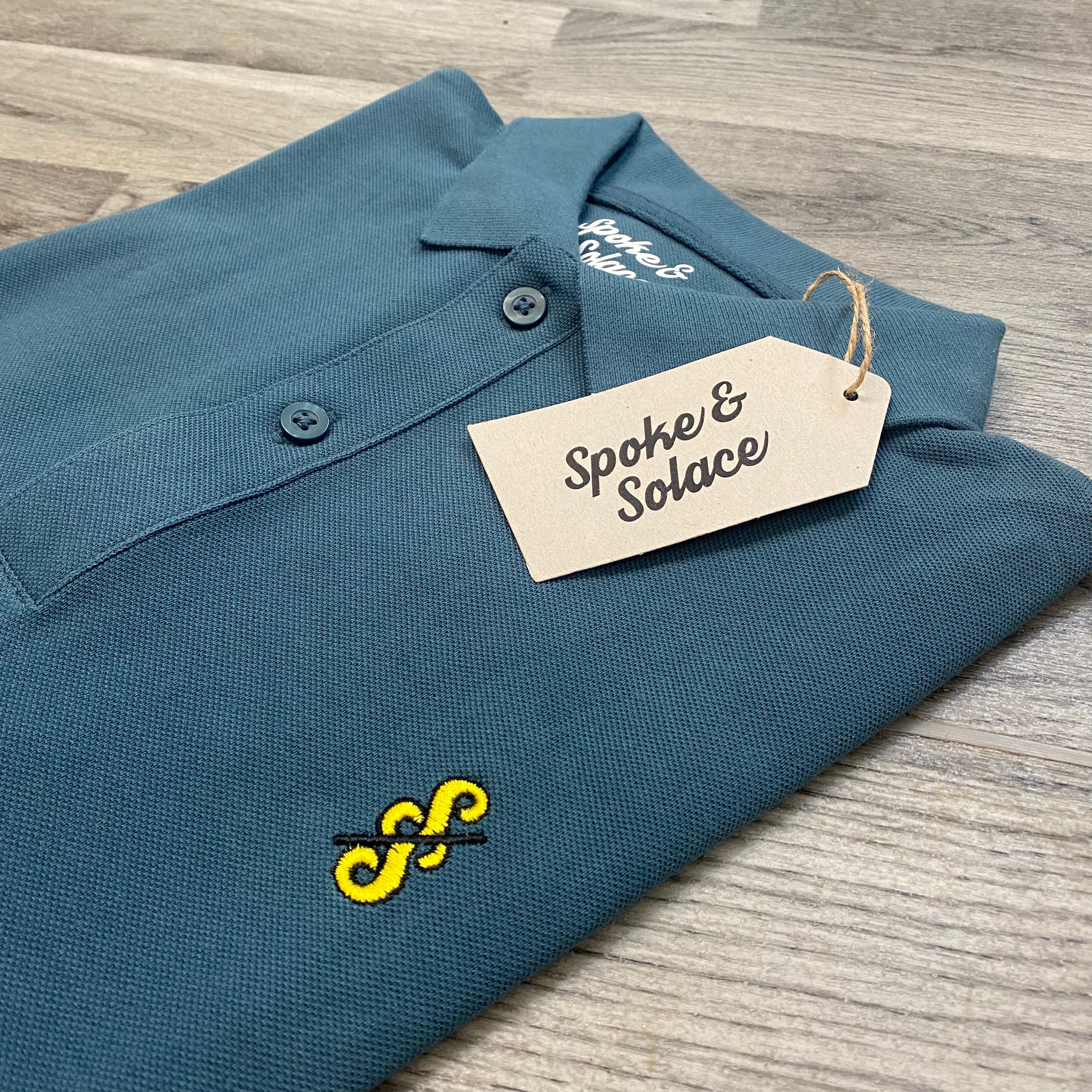Spoke & Solace SS Embroidered Jaune Polo Shirt - Spoke & Solace