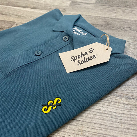 Spoke & Solace SS Embroidered Jaune Polo Shirt - Spoke & Solace