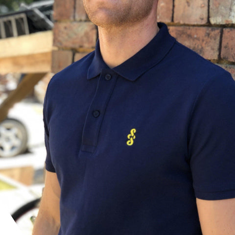 Spoke & Solace SS Embroidered Jaune Polo Shirt - Spoke & Solace